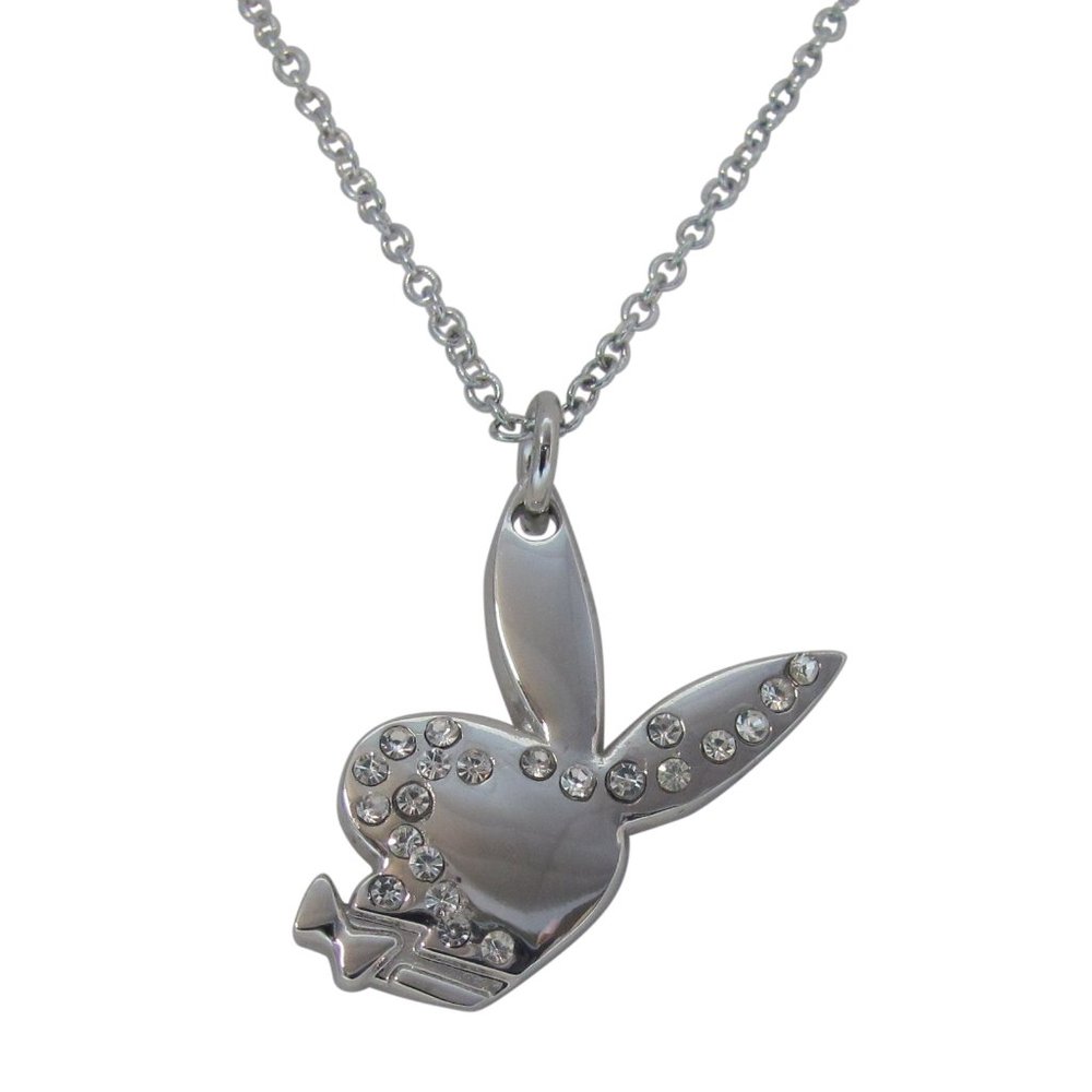 Playboy Necklace Bunny Pendant Swarovski Crystals NWT Authentic RARE Licensed xo - Picture 8 of 9
